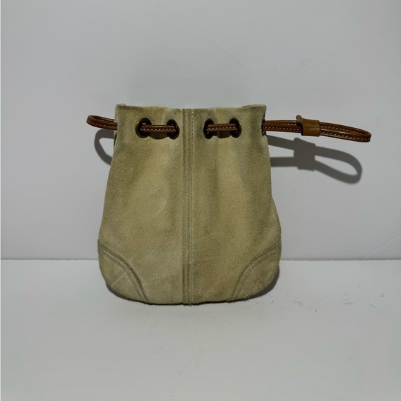 Coach Soho Drawstring Wristlet Rare Vintage Hand Bag Style 7128 Y2K Bamboo Suede - Picture 2 of 7